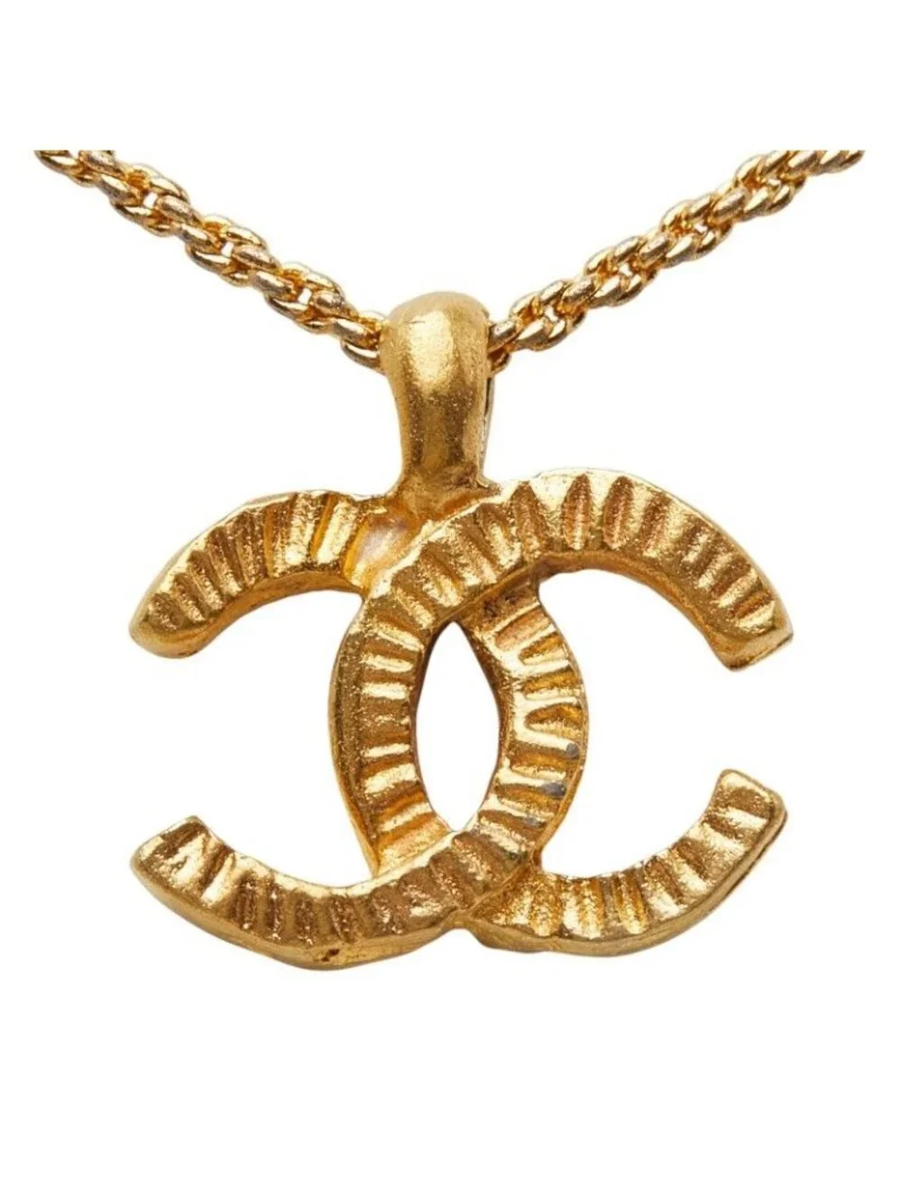 Chanel CC Logo Pendant Gold Plated
